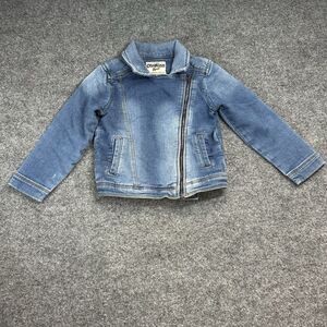 OshKosh B’gosh Vintage Full Zip Denim Jacket Girls (Size 4T) Jean Stretchy Blue